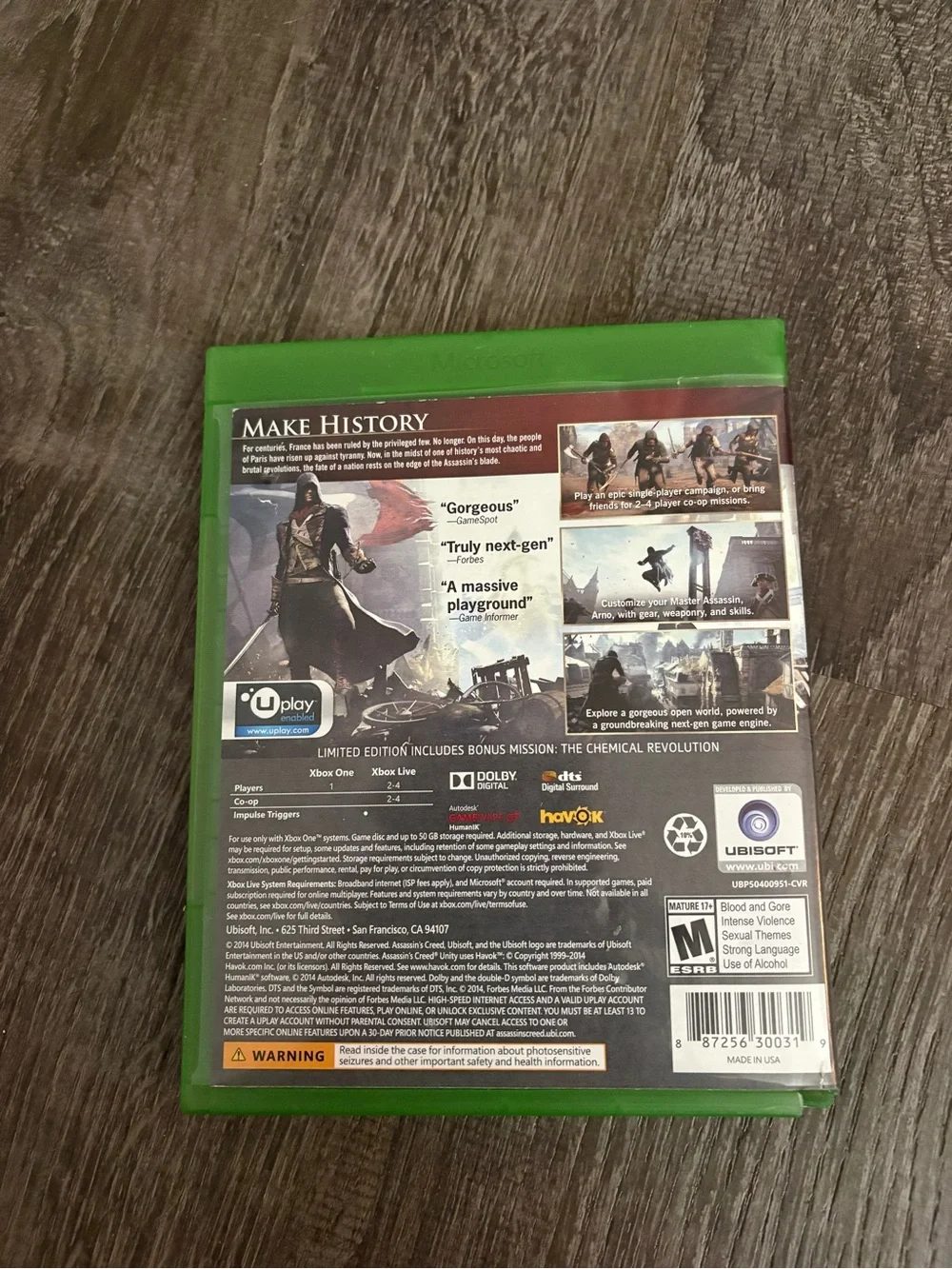 Assassin's Creed Unity for Xbox One